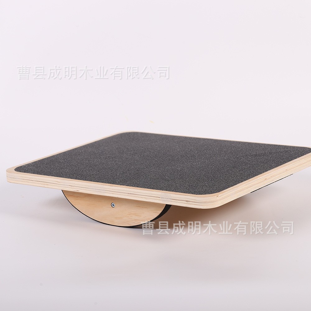 Доска для йоги из массива дерева, прямоугольная, для тренировки координации, фитнес-педаль, деревянное нескользящее оборудование для взрослых