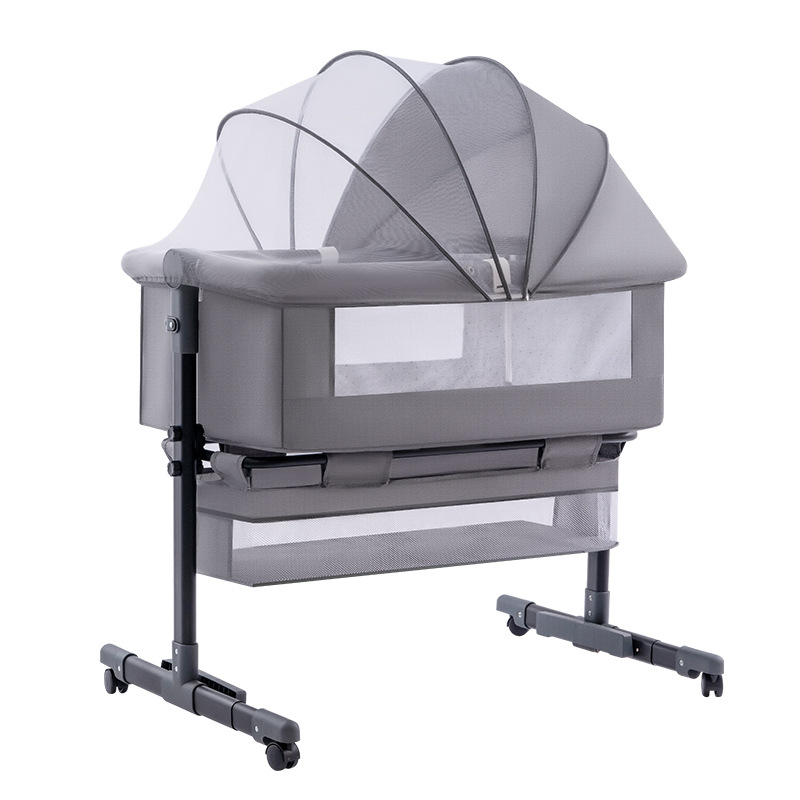 Baby Bed Neonatal Bed Splicing Big Bed Baby Shaker bb Children's Bed Multi-functional Mobile Foldable Bed