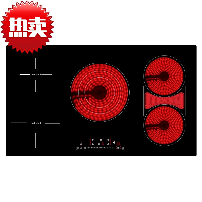 Factory 4 Burners Combination Cooktops with Two Induction Cooktops