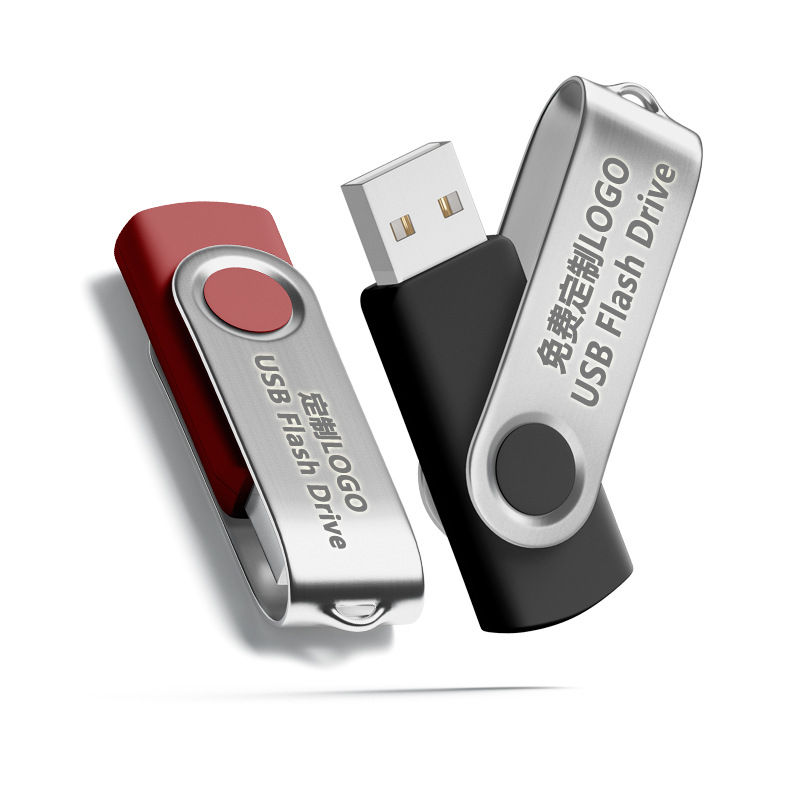 Вращающаяся USB флешка с напечатанным логотипом, металлическая, 8ГБ, клип, креативный подарок 16ГБ, выставка, высокоскоростная, оптовая USB флешка 32ГБ, 64ГБ