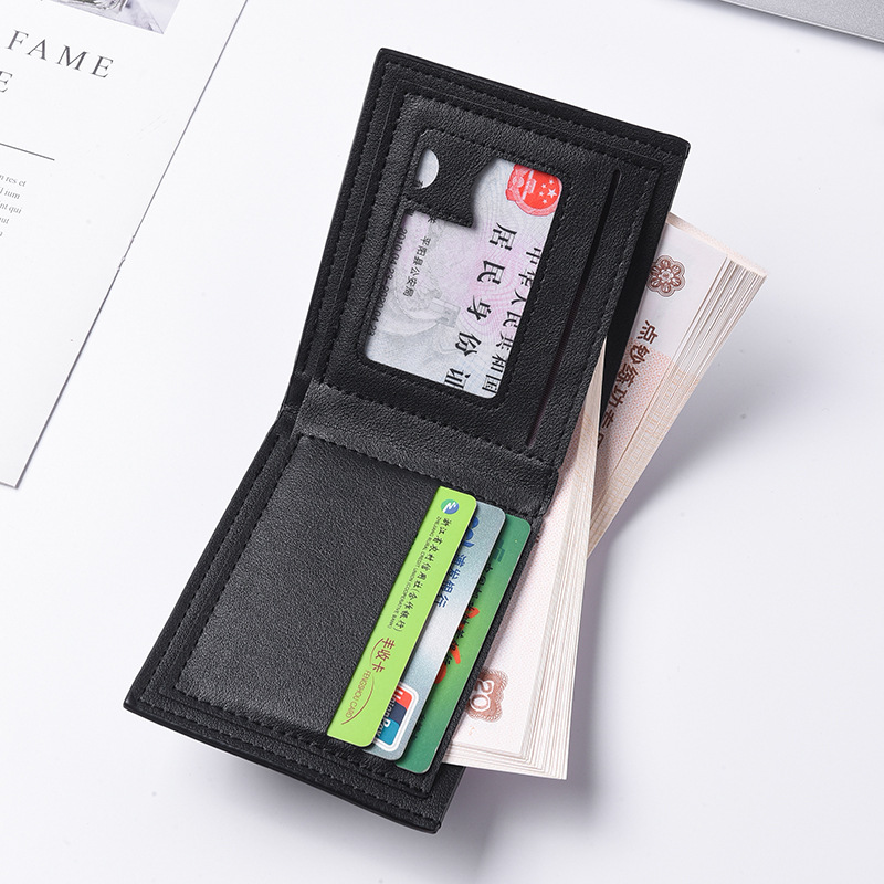 New Men's Wallet Short Wallet Men's Youth Fashion Thin Multi-Card Slot Large Capacity Horizontal Business Soft Wallet
