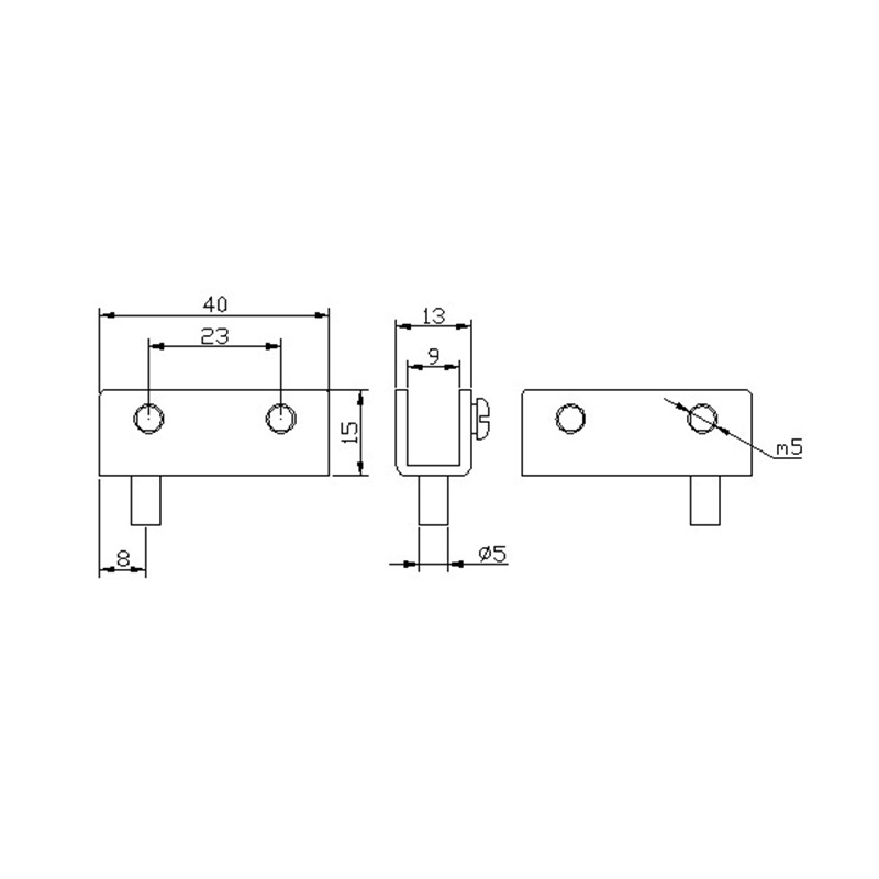 Display cabinet glass door door clip glass door upper and lower shaft hinge glass door rotating shaft