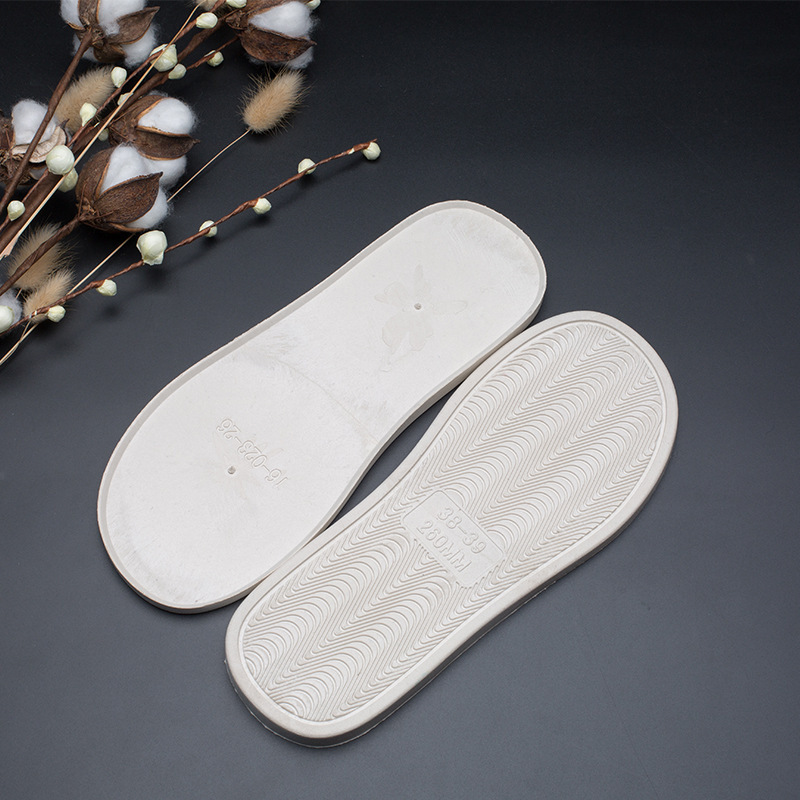 Wave pattern pvc resin sole square toe closed bottom unisex pvc sole movable slippers bottom wholesale