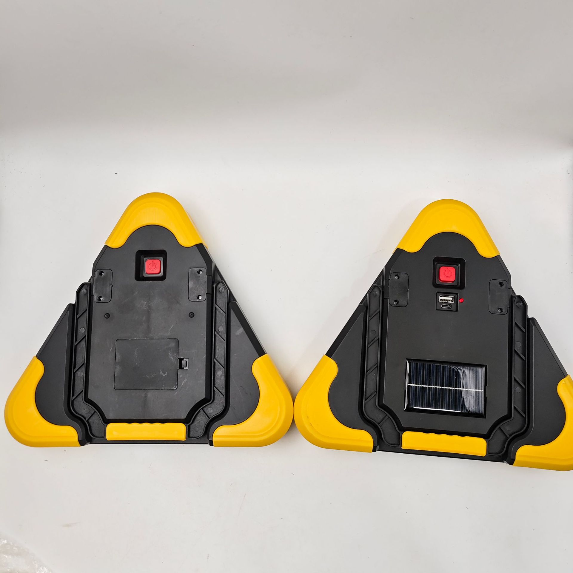 Car warning sign car tripod with LED lighting USB charging interface solar tripod warning sign