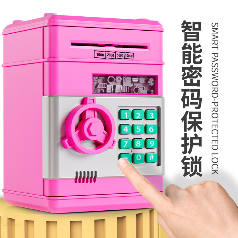 Cross-Border Children's Piggy Bank Is Super Practical and Can Automatically Open the Door. Large Capacity, Anti-Fall, Smart Password Children's Safe