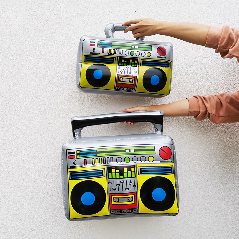 Inflatable Music Set Balloon Pvc Party Toy Simulation Musical Instrument Inflatable Instrument Inflatable Guitar Microphone