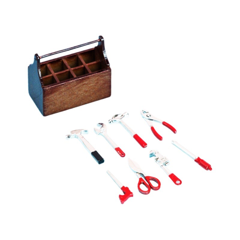 1:12 doll house model mini toolbox + tool suit simulation ornaments miniature toy