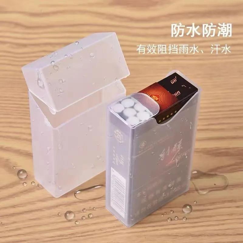 Cigarette Box 20-Pack Soft-Pack Cigarette Box Anti-Pressure and Moisture-Proof Plastic Cigarette Box Convenient Flip-Top Soft and Hard-Pack Cigarette Protective Case