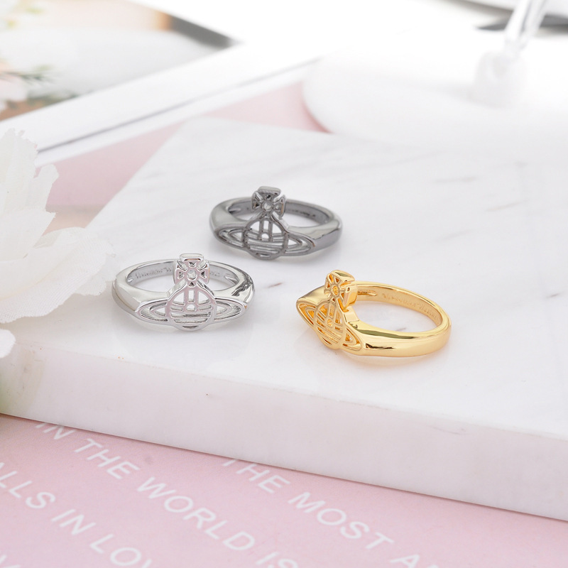 High Version of the Queen Mother Saturn Ring Lao Kong Line Saturn Ring Casual Couple Ring Retro Accessories