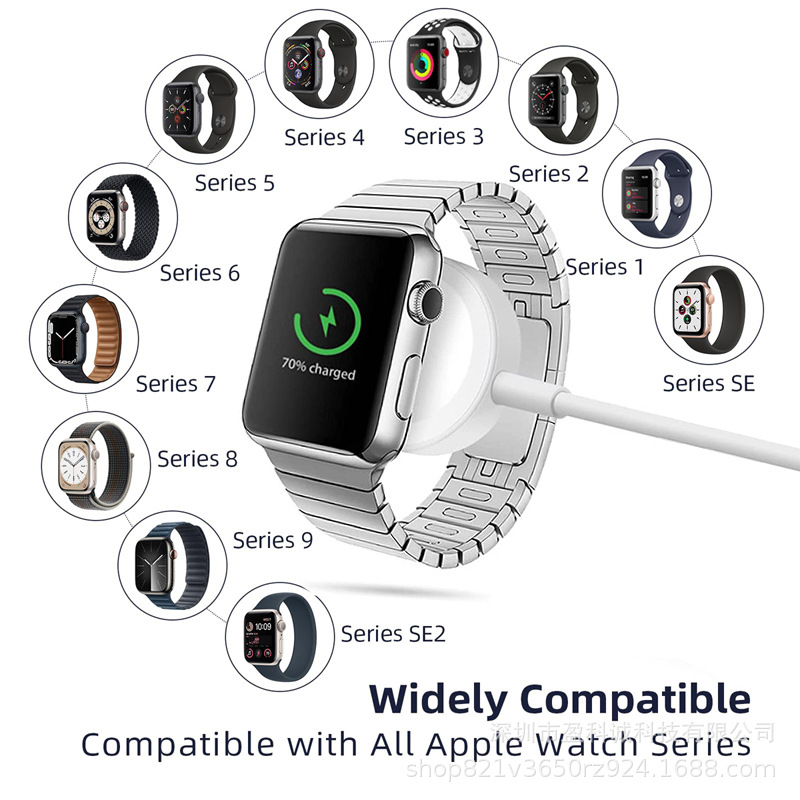 Suitable for Apple Watch Charger iWatch Apple Watch Wireless Charger Magnetic Charging Cable Compatible with Universal