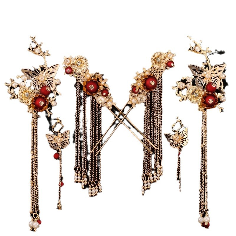 Xiuhe headdress bridal wedding hair accessories Chinese style hehe clothing step-shake elegant phoenix crown ancient costume Xiuhe clothing crown jewelry female
