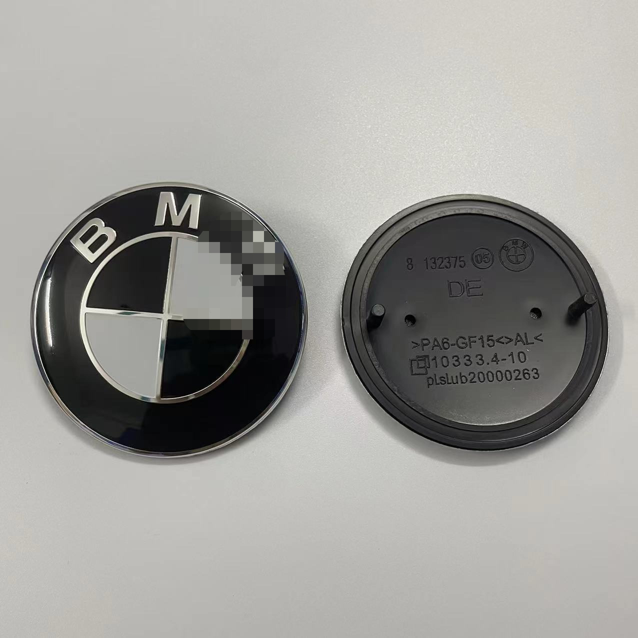 Suitable for BMW original car logo original black bottom front and rear logo 82mm74mm hood trunk car logo
