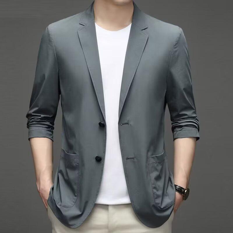 Summer Suit Men's Thin Casual Sun Protection Clothing Small Suit Lightweight Spring and Autumn Suit Jacket Coat Trendy