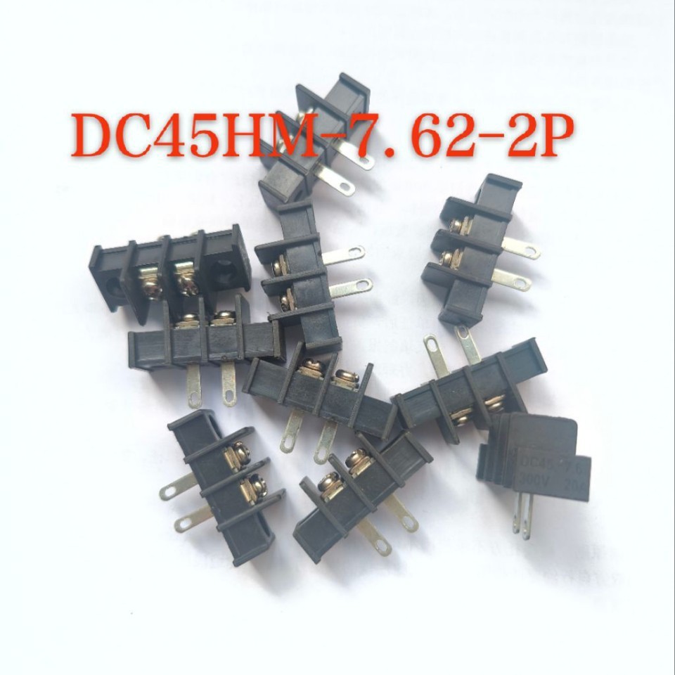 Manufacturer Produces Power Switch Us Standard Fence Terminal Block Dc45Hm-7.62 with Hole Fixed