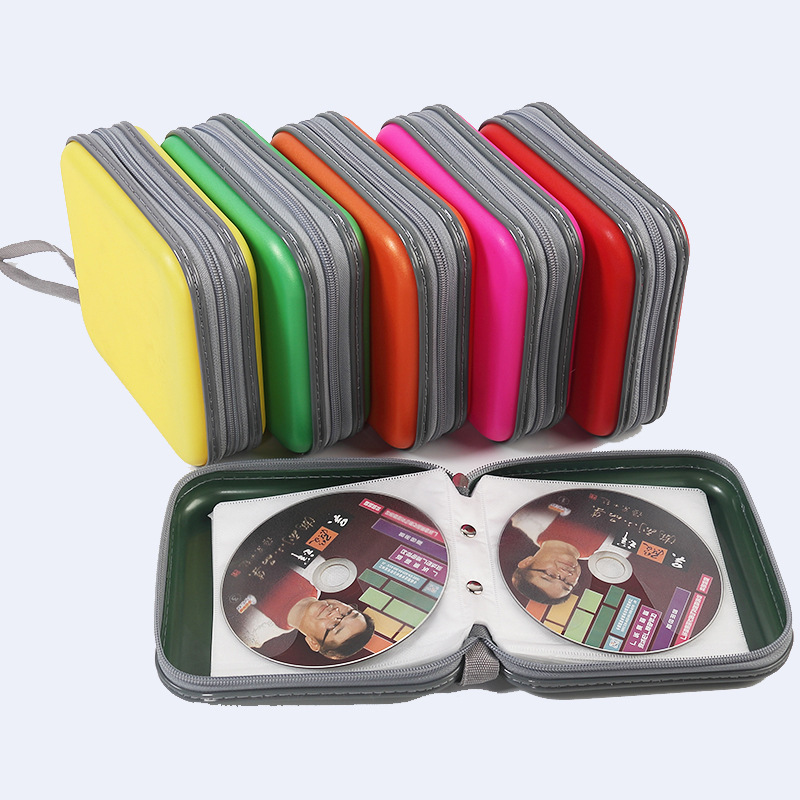In-Stock Cd Storage Box 40 Pieces Thickened Inner Pages Cd Case Portable Car Cd Holder Plastic Cd Case Factory Direct Sale