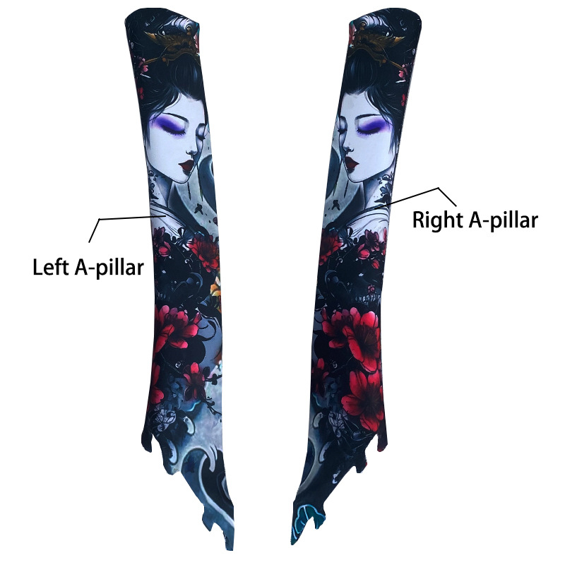 Cross-border new car interior decals modified AB column refurbished decals self-adhesive cloth creative personality automotive supplies