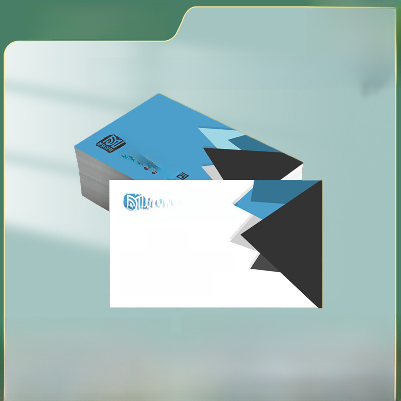 High-end coated paper business card design printing pvc bronzing double-sided color printing membership card piece Dutch white business card