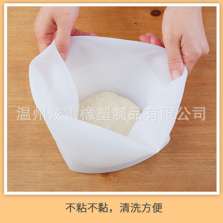 Food grade dough kneading bag thickened silicone dough kneading bag fresh-keeping noodle bag large small size kitchen baking bag with tie