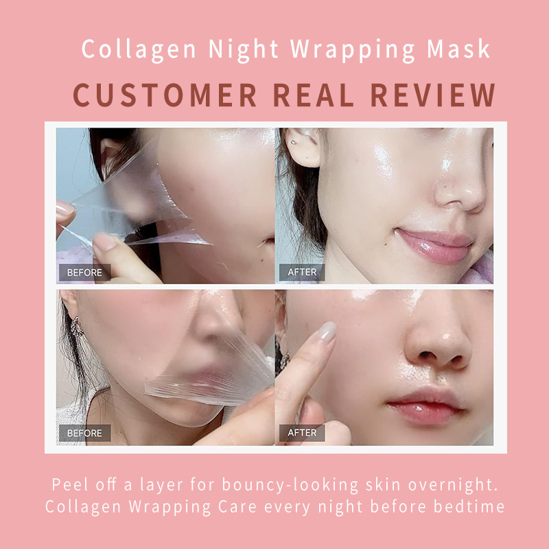 Cross Border Collagen Tear Mask Collagen Night Wrapping Mask Night Wrap Mask
