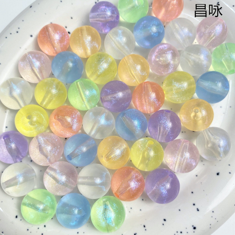 Тонкие блестящие луковичные розовые бусины 14mm, яркие круглые бусины, DIY, домашний резиновый браслет, цепочка для мобильного телефона, ключница