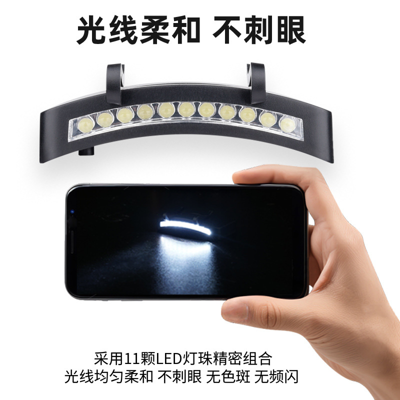 11Led Hat Clip Light Super Bright and Convenient Outdoor Night Fishing Work Special Clip Hat Light Aaa7 Battery Brim Light