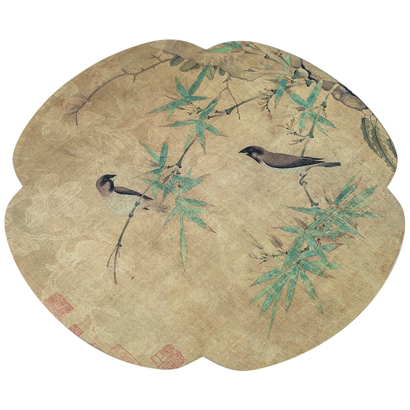 Double-Sided Tea Mat Waterproof Table Flag Dry Bubble Imitation Fragrant Cloud Yarn Insulation Mat Round Chinese Zen Tea Tray Mat Tablecloth for Tea Making