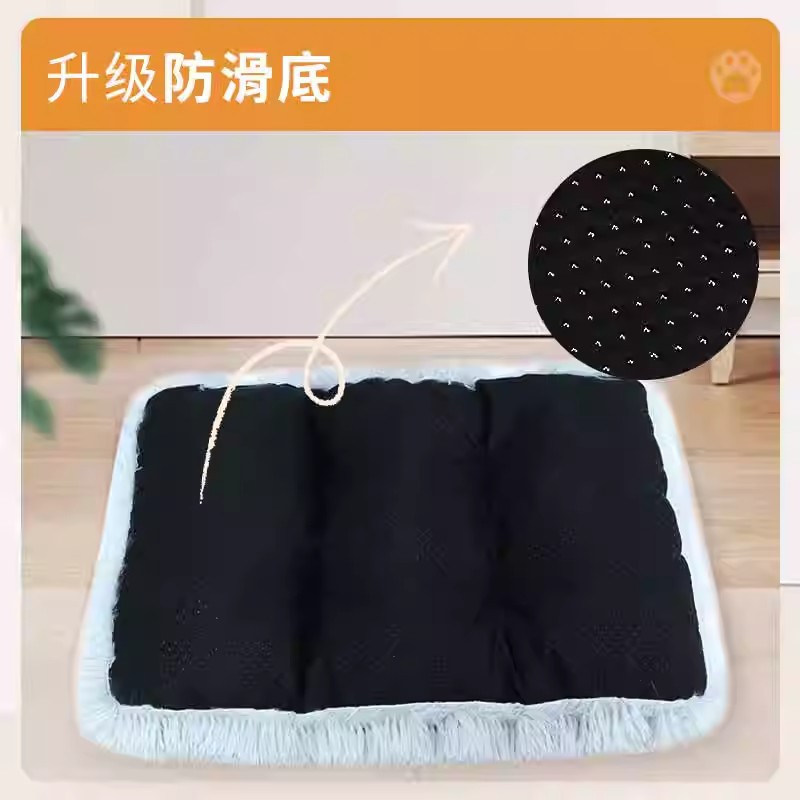 Cross-Border Dog Mat and Cat Nest, Winter Thickened and Warm Cat Nest and Dog Nest, Breathable and Comfortable Plush Sleeping Mat, Warm Pet Mat