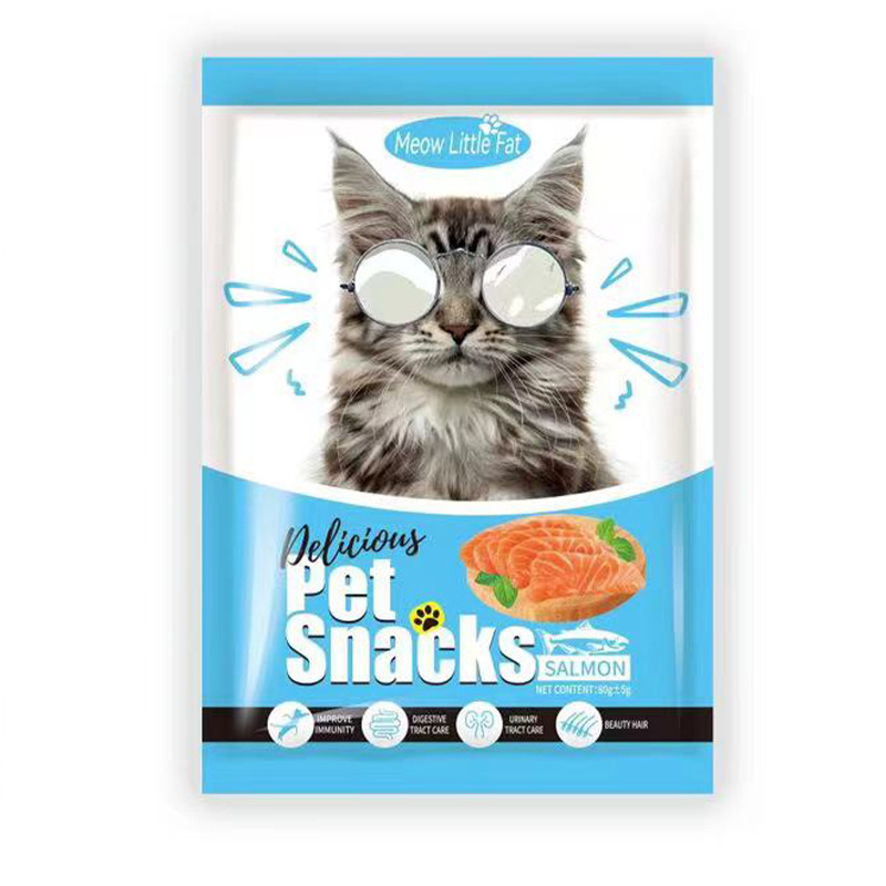 Cross-Border Cat Meat Sauce Pack 80g Cat Strips Pet Fresh Sealed Pack Cat Strips Nutritional Cat Snacks Wet Food Pack Wonderful Fresh Pack