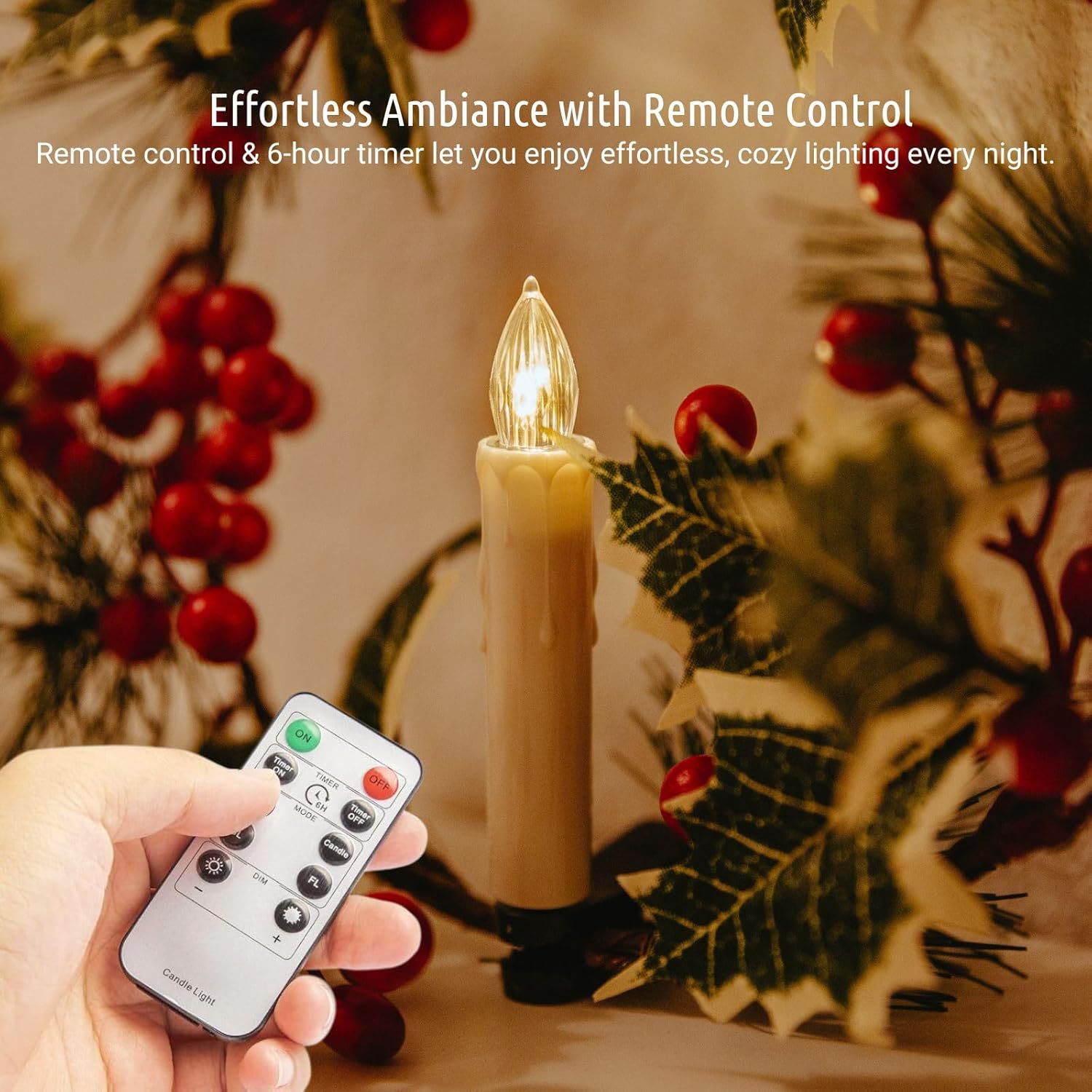 Factory wholesale electronic candle led christmas tree clip candle light Halloween party decoration remote control candle light