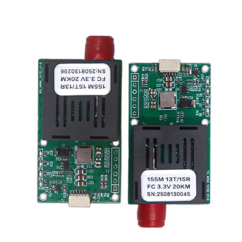 Fpv Drone Optical Fiber Module 1-Channel Video to Fiber Optic Ttl Dedicated Aerial and Ground End Embedded 20Km
