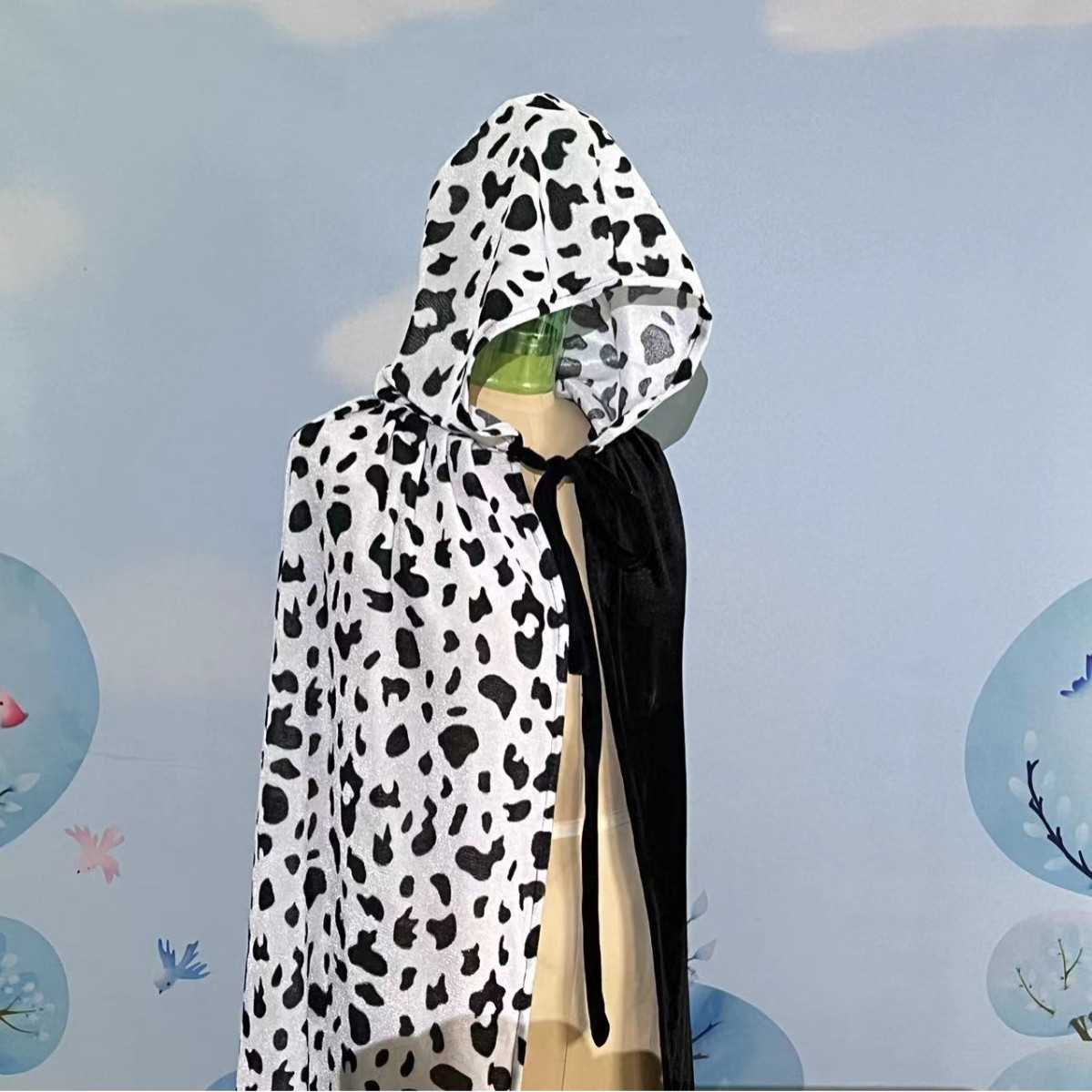Cow Pattern Halloween Cloak Christmas Cloak Cosplay Five-Day Performance Costume Shawl Performance Art Dress