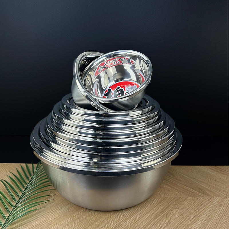 Нержавеющая сталь немагнитная утолщенная суповая чаша домашняя чаша большая с углубленным цилиндром для приправ, глубокая чаша для яиц и муки, индивидуальный заказ