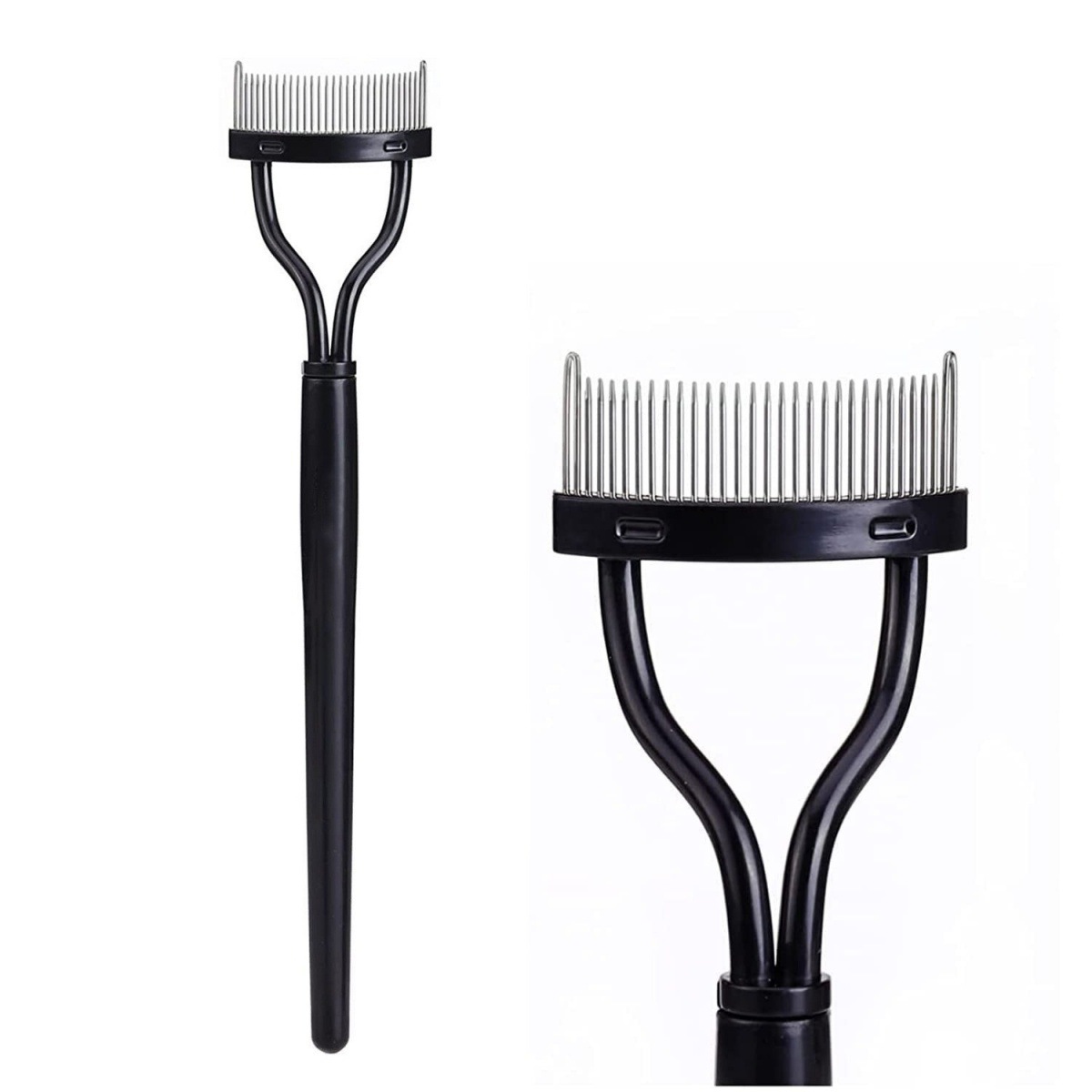 Cross-Border Hot Selling Stainless Steel Eyelash Comb, False Eyelash Combing Tool, Eyebrow Brush, Eyelash Shaping Eyebrow Comb, Beauty Tool