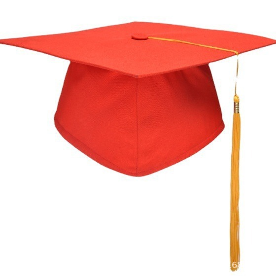 Manufacturer Wholesale Graduation Ceremony Printed School Emblem 18-Year-Old High School Student Coming-Of-Age Ceremony Hat Bachelor's Cap