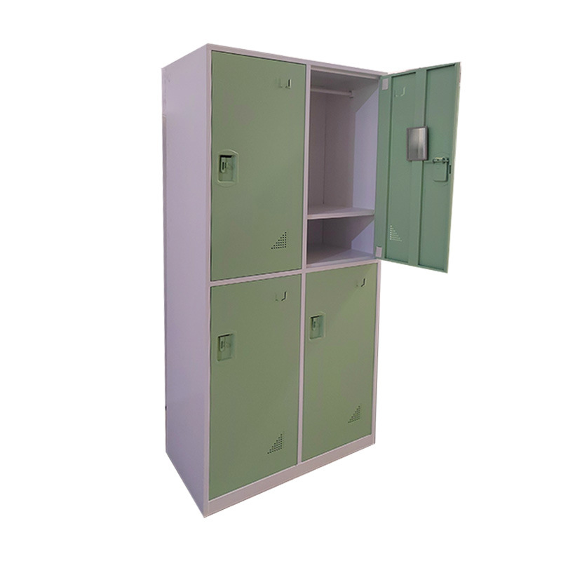 Staff four-door locker school dormitory double-layer locker office study change wardrobe factory customization