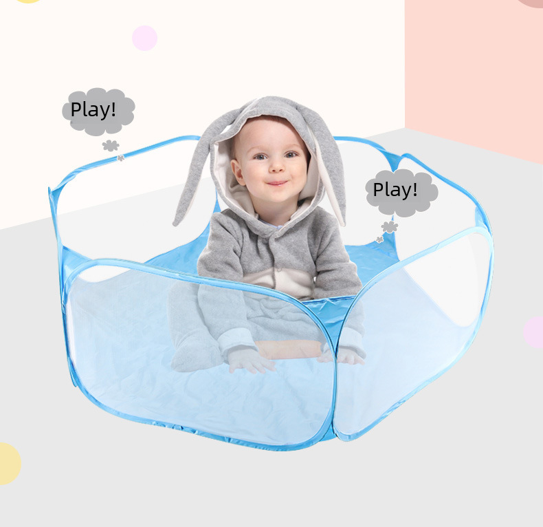 Cross-Border Children's Tent Indoor and Outdoor Playhouse Boys and Girls Tent Easy Folding Six-Sided Mesh Ocean Ball Pool Wholesale
