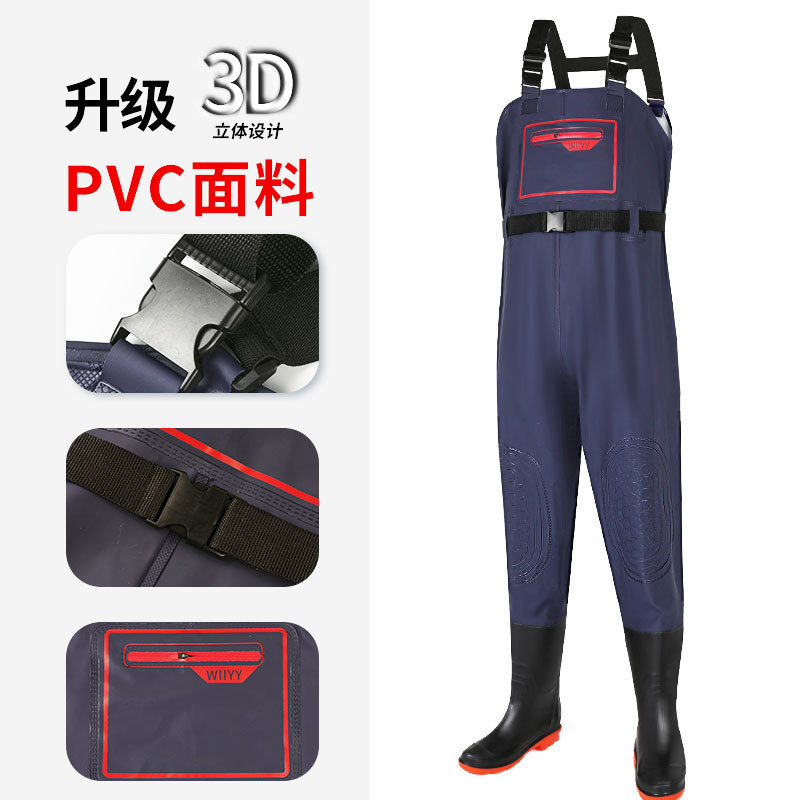 Waterproof and Thickened Rain Pants for Men and Women, Wear-Resistant, Breathable Lower Body Pants with Raised Front and Back Knee Pads for Added Protection