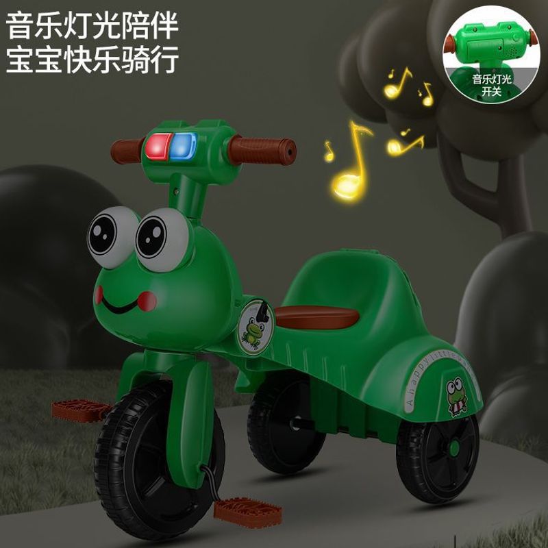 Children's Pedal Tricycle Foldableable Baby Pedal Car 1-2-4 Years Old with Music and Light Kidsren's Bicycle
