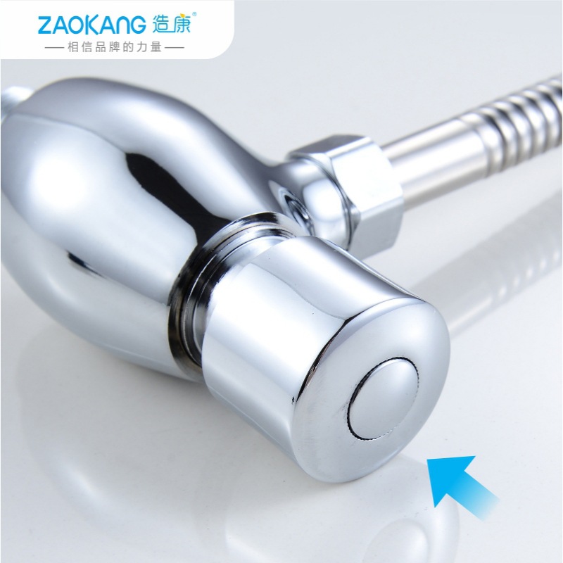 Ziekang All-Copper Urinal Flush Valve Concealed Hand-Pressed Delay Flush Valve Public Toilet Toilet Self-Closing Valve