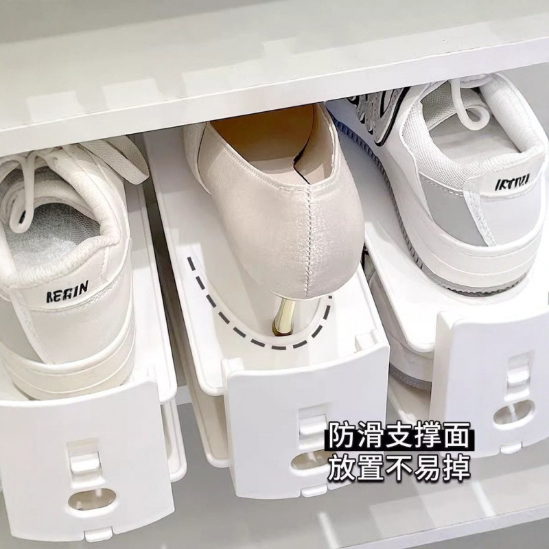 Three-Speed Adjustable Storage Shoe Rack Double-Layer Shoe Holder Dormitory Artifact Slippers Home Shoe Cabinet Organizing Shoe Storage Rack