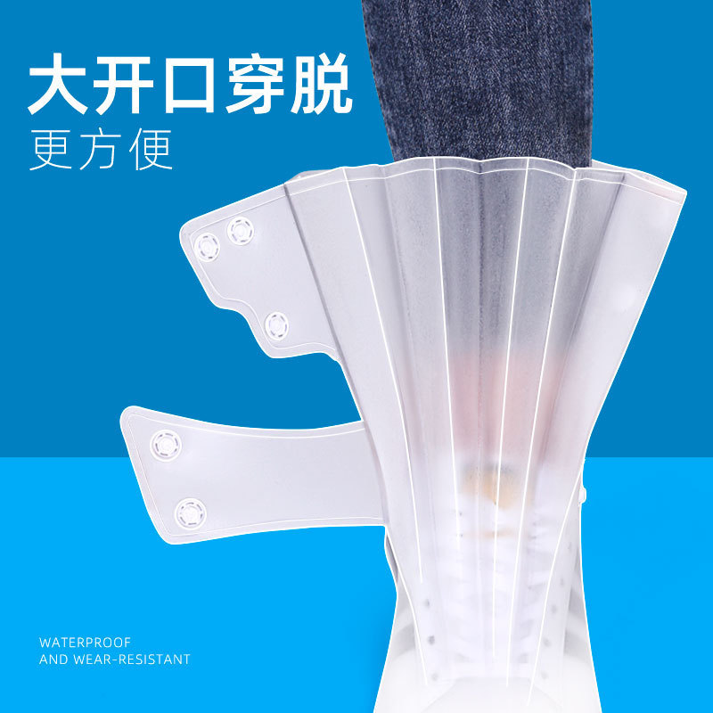 Rain Times Rain Shoe Cover Rainy Day Waterproof Shoe Cover Portable Fashion Men's and Women's Rainproof Shoe Cover Wear-resistant Rain Boots Wholesale