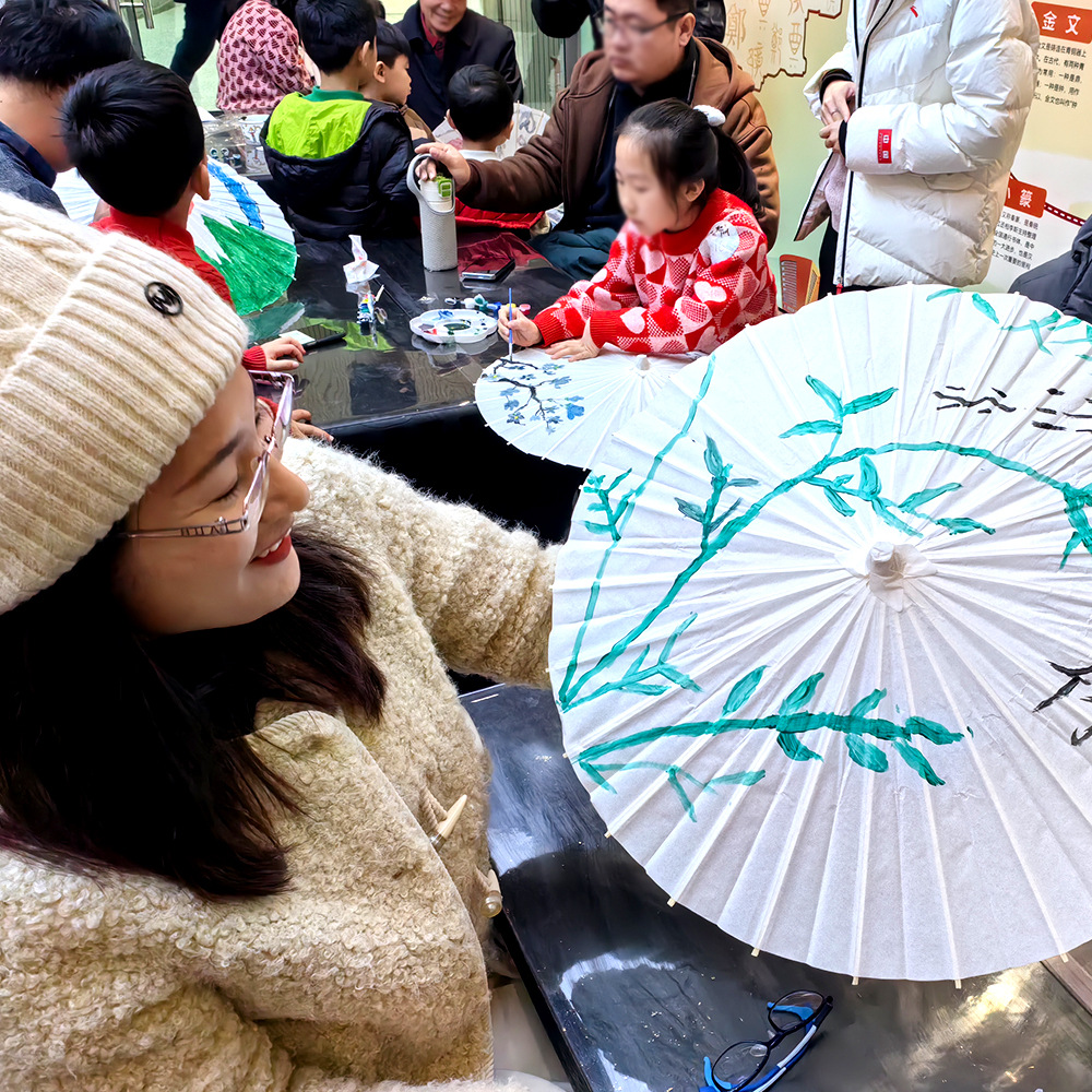 Hand-Painted Paper Umbrella DIY Hand-Painted Blank Photo Small Paper Umbrella Kidsren's Oil Paper Umbrella Wholesale Bridesmaid with Pattern