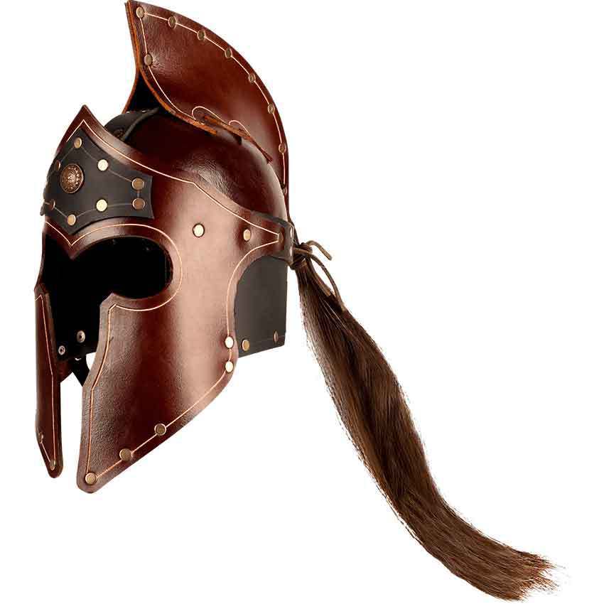 2023 Cross-border Foreign Trade New European and American Retro Amazon Medieval Renaissance COSPLAY Leather Helmet