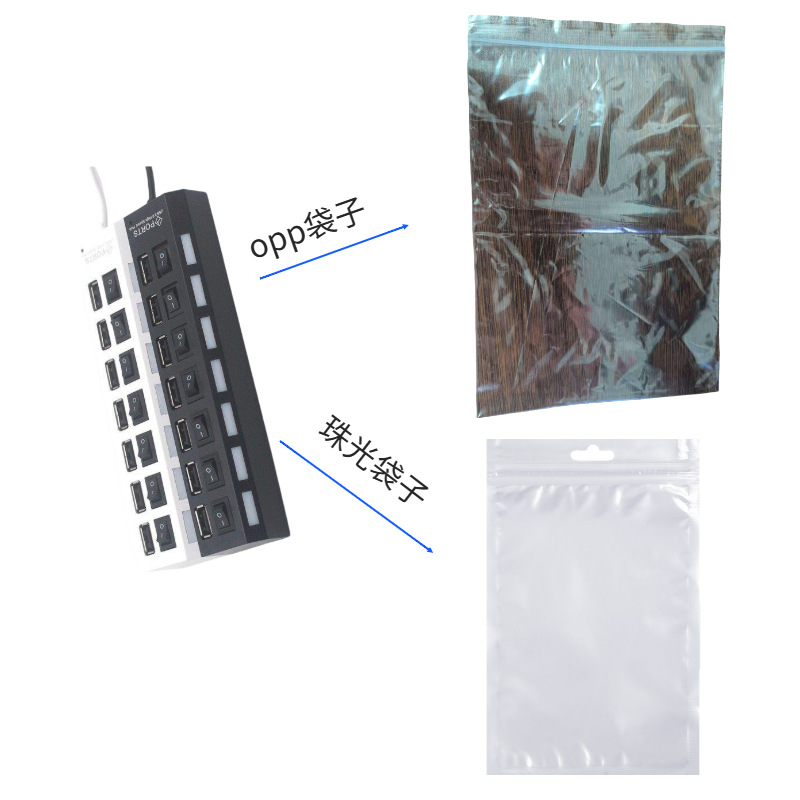 Hub 7-Port Splitter 7-Port Hub 7-Port with Independent Switch and Light Hub 7-Hole Extender Multi-Interface