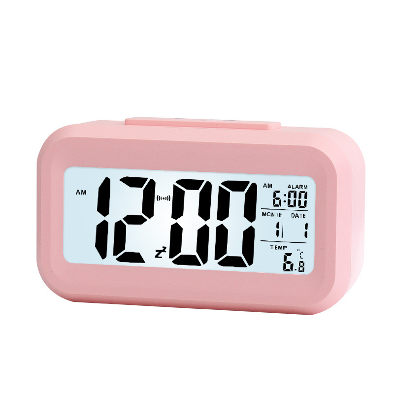 2026 Smart Alarm Clock for Students and Children, Electronic Clock with Large Screen Lcd Digital Display, Luminous Thermometer, Simple Clock