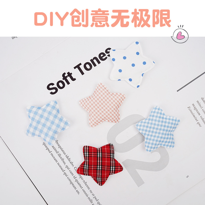 Creative Star Accessories New Fabric Plaid DIY Handmade Jewelry Accessories Kidsren's Toys Doll Clothing Accessories