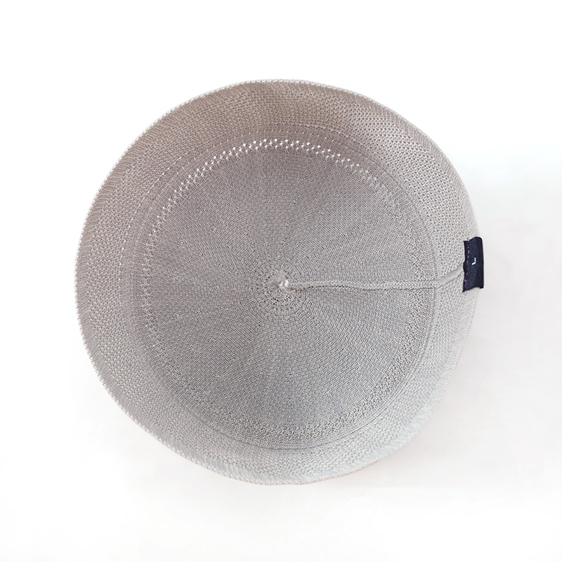 Cross-Border Muslim Ethnic Hat Prayer Hat Breathable White Black Solid Color Men's Flat Top Hat