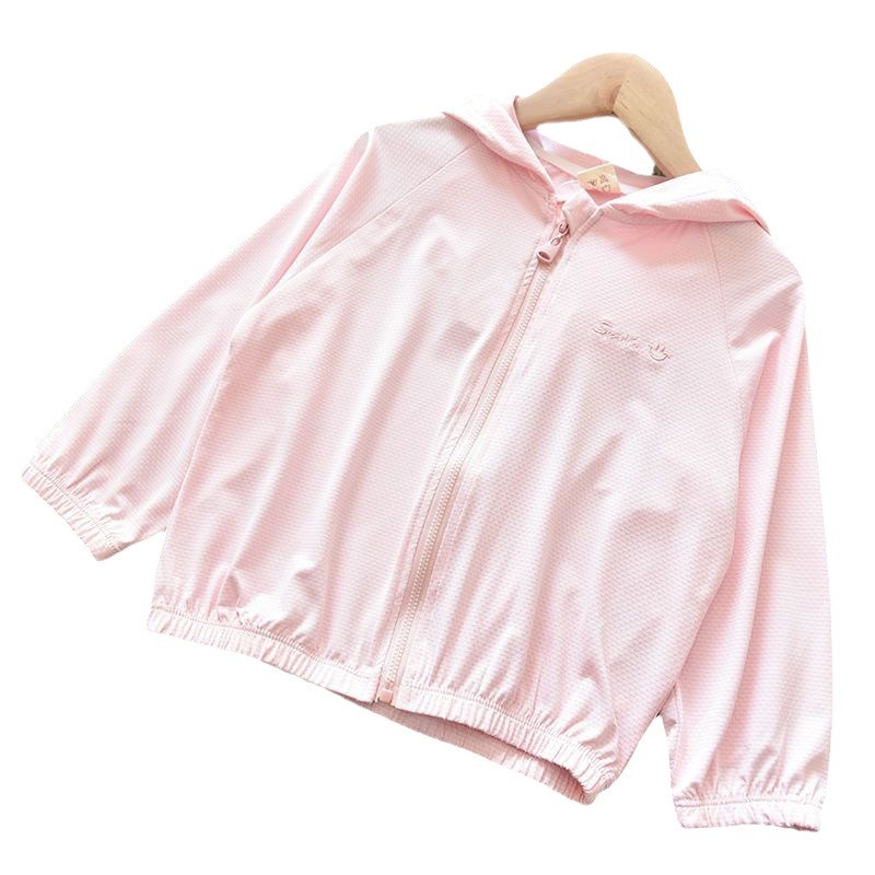 UPF50 + children's baby sun protection clothing summer boys and girls UV protection sun protection clothing children's lightweight ice silk coat