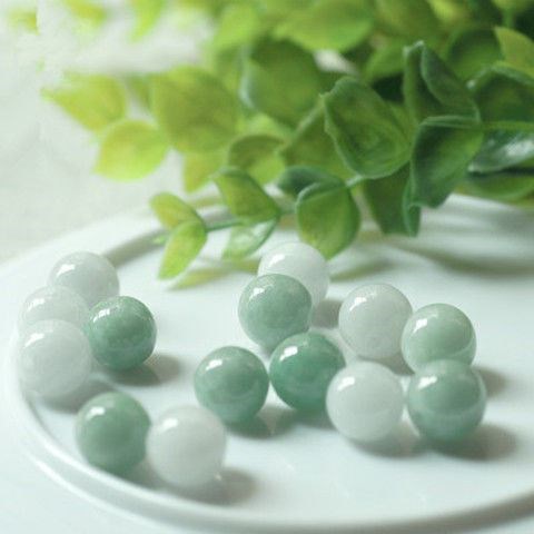 Нефрит Мьянмы A товара оригинальный камень ожерелье свободные бусины клейкие зеленые и белые бусины нефритовый кулон бусины DIY ювелирные изделия браслет