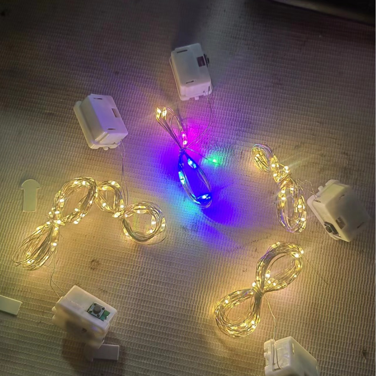 Light string small led colored light string copper wire light button light with battery box led light string festive bouquet decorative atmosphere light